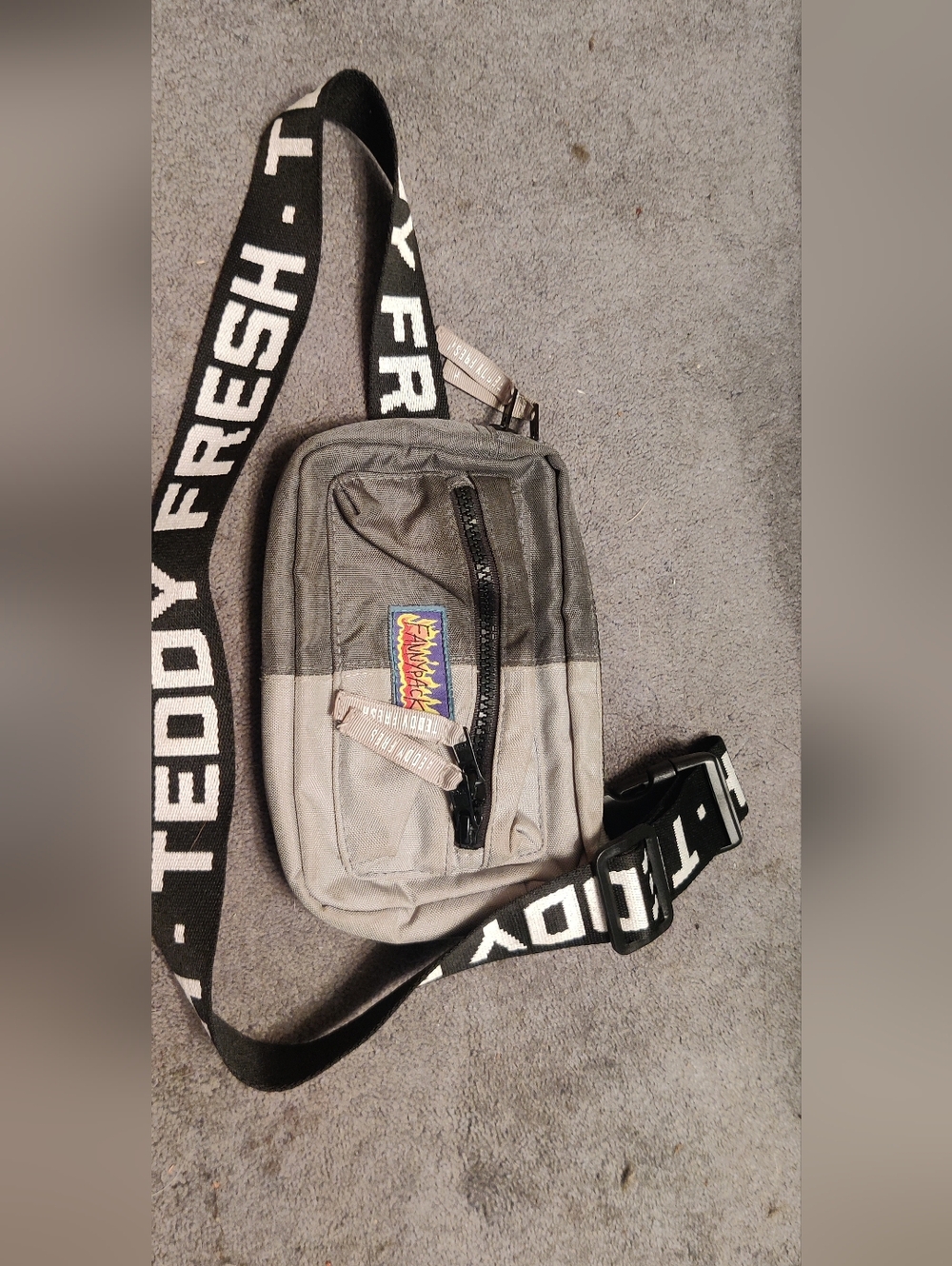 Teddy Fresh Gray Colorblock Belt Bag